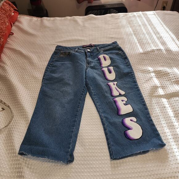 GLORIA VANDERBILT EUC WOMEN'S SIZE 10 DUKES CUTOFF JEANS CAPRIS - Picture 1 of 9